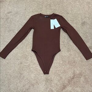 Brown Long Sleeve women  One Piece